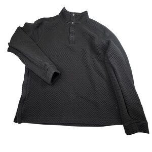 Rhone Weekend Quilted Pullover Men's Medium True Navy Casual Preppy Snap Button